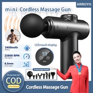 Cordless Massage Gun 8 Styles Massage Head 6 Speeds Soothes Deep Muscles Vibration LCD Display Fasci