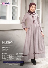 TERBARU 2026 SARIMBIT KELUARGA MUTIF UZZAH POWDER RED || UZZAH - DHEEMAR