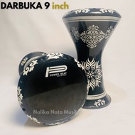 PROMO DARBUKA 9 INCH ALUMINUM SUPER QUALITY HADROH MARAWIS BANJARI