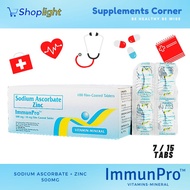 【local COD】 immunpro ImmunPro Sodium Ascorbate with Zinc 500mg Vitamins and Minerals 20 Tablets (Fi