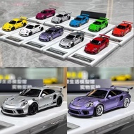 1:64, 911 GT3 RS 991.2, high-grade resin static miniature simulation car toy model, adult collection
