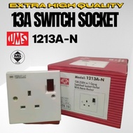 [READY STOCK] [SIRIM] UMA 1213A-N SWITCH SOCKET NEON/ 13A 1 GANG SWITCH SOCKET WITH NEON