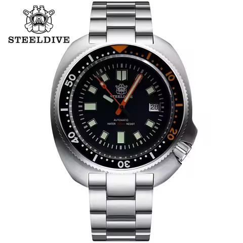 2025 New Design SD1970C STEELDIVE 44mm Stainless Steel Case NH35 Bi-Color Super Luminous 20Bar Water