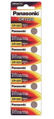 Panasonic Lithium Coin CR1220 5 Cells Pack Coin Battery 3V CR 1220 Battery