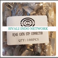 RJ45 IRON FTP STP CAT6 SPECTRA CONNECTOR CONTENTS 100 PCS