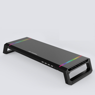 RGB Monitor riser ชั้นวางจอคอม ชั้นวางคอมพิวเตอร์ ด้วยอินเทอร์เฟซ USB มัลติฟังก์ชั่นแท่นวางจอคอมพิวเ