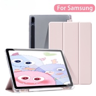 Soft TPU Back Pu Leather Case For Samsung Galaxy Tab A9 S9 FE Plus A9+ a8 S8 A7 S7 fe S6 Lite P610 P