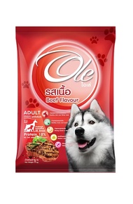 Ole Dog โอเล่ ด็อก อาหารสุนัข  1 Kg อาหารเม็ด บำรุงขน สารอาหารครบ โปรตีนสูง