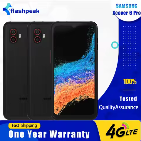 Original Samsung Xcover6 Pro G736U1 5G Mobile Phone eSIM NFC 6GB+128GB 120Hz IPS LCD 6.6‘’ 50MP+8MP+