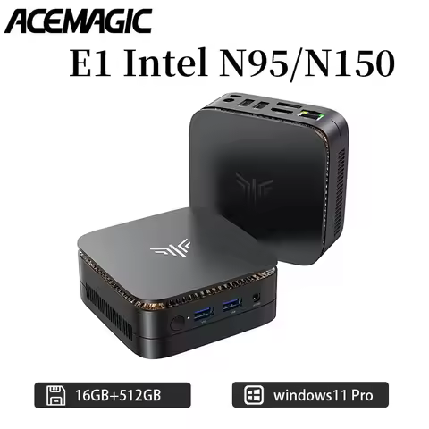 ACEMAGIC Intel N150/N95 Mini Host RAM 16GB SSD 512/1TB Max 3.6GHz 11 Pro Desktop 4K Dual Display Min