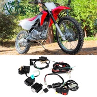 Aoresac สายไฟเริ่มเตะเครื่องยนต์สายไฟชุดติดตั้งง่ายสำหรับ 50cc 110cc 125cc 140cc PIT PRO Trail Dirt 