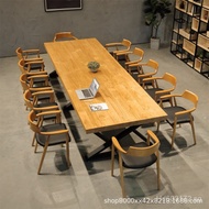 Modern Simplicity loft Long Table Negotiation Table Small Apartment Solid Wood Conference Table Comb