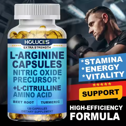 L-Arginine Capsules with L-Citrulline - Nitric Oxide Supplement, for Performance, Endurance and Musc