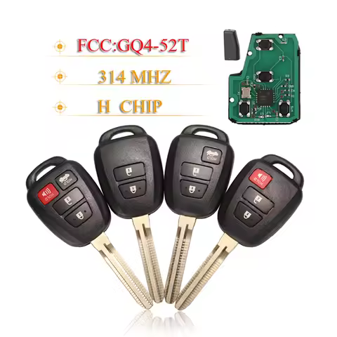 FCC: GQ4-52T Keyless Remote Car Key For Toyota Rav4 Highlander Sequoia Tundra Tacoma 2013-2018 With 