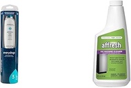 Everydrop by Whirlpool Ice and Water Refrigerator Filter 3, EDR3RXD1 + Affresh Ice Machine Cleaner