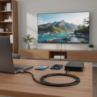 USB CHDMI 4K 60Hz/30Hz ,  Kabel USB C ke HDMI 4K 60Hz/30Hz Ultra Adapter untuk Telefon Pintar dan Ta