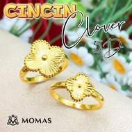Cincin Clover Emas 916 Original Cincin Emas 916 Tulen Cincin Bajet Emas 916 Cincin Murah Emas Origin