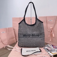 5BG231, miu's New Style Summer Mesh Beach Tote Bag Shoulder Bag Straw Bag Woven Bag Woven Bag Crossb