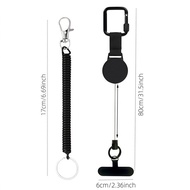 2/4Pcs Anti-Theft Phone Tether Retractable Phone Lanyard Tether Cellphone Tab Strap with Carabiner B