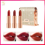 3 Lipstick In 1 Chain Bag Set Lip Matte Lipstick Waterproof Tahan Lama Lipmatte Liptint Waterproof L