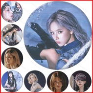 ST1 NMIXX HAEWON Tinplate Badge Mini Album Fe3O4 FORWARD Small Round Mirror Keychain SULLYOON Pendan