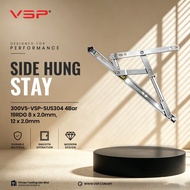 300VS - VSP-SUS304-Side Hung 4Bar Stay 19RDG 8" x 2.0mm , 12" x 2.0mm | Penyangga Tingkap Gantung Te