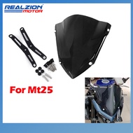 REALZIONMOTOR For Yamaha Mt25 Mt 25 Mt 03 Mt03 Windshied Windsreen Wind Deflectors Motorcycle Access