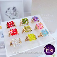 Ring Swarovski # 14k Suasa Gold