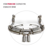 HMD Stainless Steel Exhaust System Performance Catback For Porsche Cayman Boxster 981 2013-2016 Muff