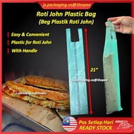 Beg Plastik Roti John Bertangkai / Plastic Bag for Roti John Packaging with Handle