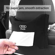 Audi Suede Car Tissue Boxes Tissue Bag Organizer Car Decoration Storage Bag For A3/A4/A6/Q3/Q4/Q5/TT