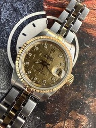🌈🌈新返貨啦🌈🌈Tudor Prince Day 92413 💛原裝金布紋面 石字 🩶配原裝Tudor 18K金鋼帶 26 mm 淨錶 💛C2117（廣華街店）