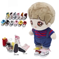 Baby Shoes 20cm Sneakers 6 Points bjd Lace-Up Shoes 20cm Cotton Doll Doll Canvas Shoes 15cm Accessor