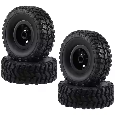 4Pcs 65Mm Tire Tyres Wheel For MN D90 D99S MN-90 MN91 MN98 MN99S WPL C14 C24 C24-1 C34 B14 B24 B36 R
