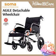 SOMA Agile Detachable Wheelchair (Small Wheel: 14 inches)