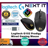 Logitech G102 Prodigy 8000 DPI Wired Gaming Mouse (910-005802)Logitech Malaysia Stock With Local War