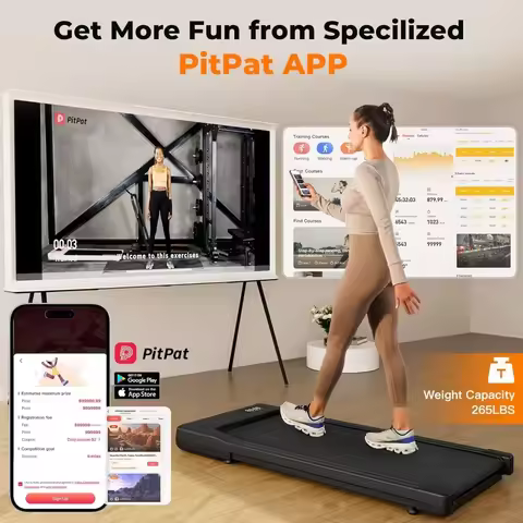 Walking Pad, Under Desk Treadmill, 3 in 1 Portable Treadmill with Remote Control LED Display, 2.5 HP