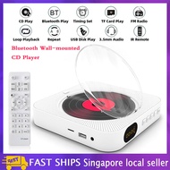 Portable CD Player Bluetooth Speaker Stereo CD Players LED Screen Wall Mountable CD Music Player with IR Remote Control FM Radio