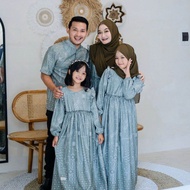 BAJU COUPLE SARIMBITAN KELUARGA SILK PREMIUM MOTIF TERBARU 2024 RAYA SERIES COUPLE FAMILY SET BAJU M