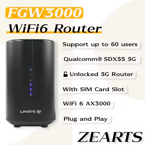 Linksys FGW3000 5G WiFi 6 AX3000 WiFi Router Qualcomm SDX-55+QCN5054+QCN5024 (used 90%new)