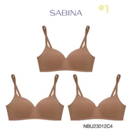 ( Set 3 ชิ้น ) [Online Exclusive] Sabina Pretty Perfect Level 1 เสื้อชั้นใน  ไร้โครง รหัส NBU23012C4