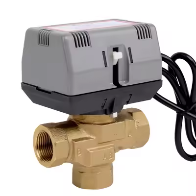 Three-wayType Motorized Valve Brass With VC6013 Fan Coil Electric Valve AV220V