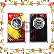 1 Dirham Silver Coin – Durian EditionAg 999 | Che Tat Gold | Limited Issue | Natural Toning

