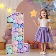 1pc 2.3ft Mosaic Number, Giant KT Board Number Letters, 0-9 Balloon Number Box,A-Z Balloon Frame, Pr