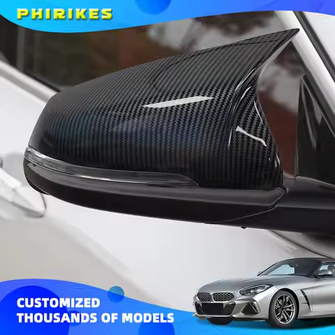 2Pcs Glossy Black Side Wing modified Rearview Mirror Cover caps For BMW X1 F48 X2 F39 Z4 G29 2GT F45