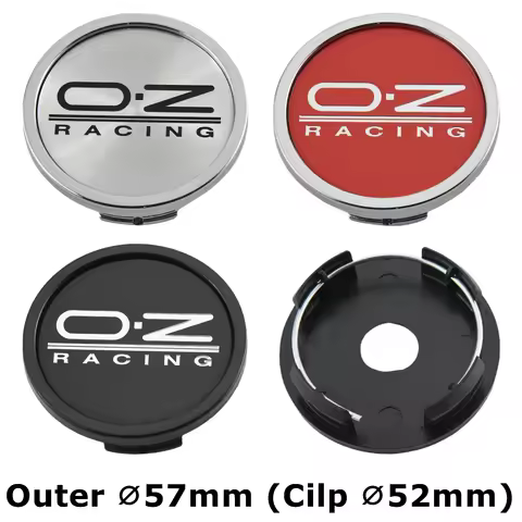 4PCS 57MM OD / 52MM ID Caps On Wheels OZ Emblem Wheel Center Cap Car Logo Wheel Cover Hub caps Sport