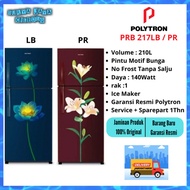 KULKAS 2 PINTU POLYTRON PRB217 MOTIF BUNGA JABODETABEK