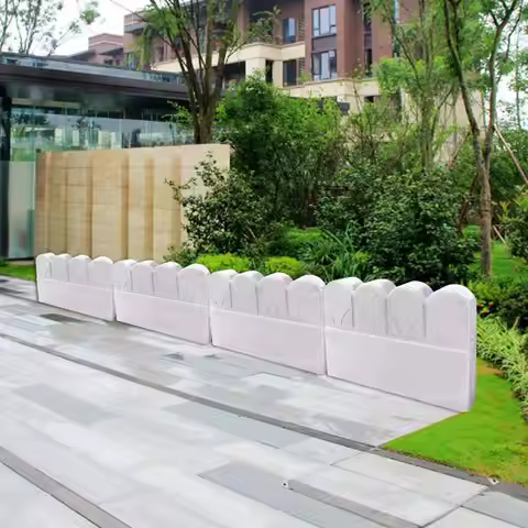 White Concrete Mold Plaster Garden Fence Decor Stone Road Path Pave Mould