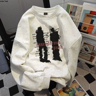 (24 Hours Delivery) Angel Official Modern Korean Long-Sleeved Shirt Loose oversize T-Shirt Round Nec