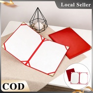 A4 Agreement Folder Durable Red PU Leather Signing Contract High-End Certificate Protector Ceremony